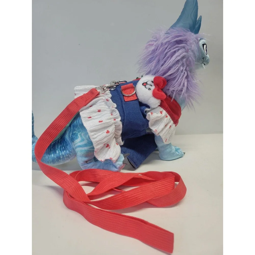 Pet Dog Cat Harness‎ Dress Leash Set Strawberry Puppy Vest Apparel S